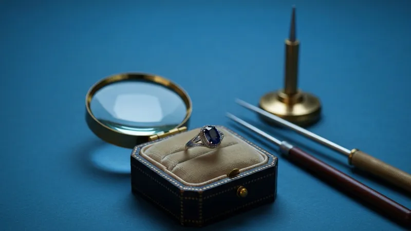 Bague saphir moderne au design épuré
